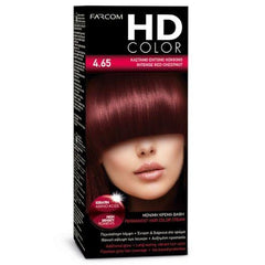 HD COLOR HOME DYE KIT | 4.65 - Intense Red Chestnut 60ml - New Hair Supplies Ireland 