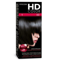 HD COLOR HOME DYE KIT | 1 - Ebony Black 60ml - New Hair Supplies Ireland 