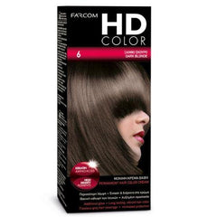 HD COLOR HOME DYE KIT | 6 - Dark Blonde 60ml - New Hair Supplies Ireland 