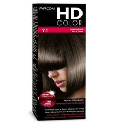 HD COLOR HOME DYE KIT | 7.1 - Ash Blonde 60ml - New Hair Supplies Ireland 