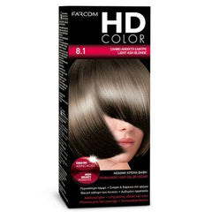 HD COLOR HOME DYE KIT | 8.1 - Light Ash Blonde 60ml - New Hair Supplies Ireland 
